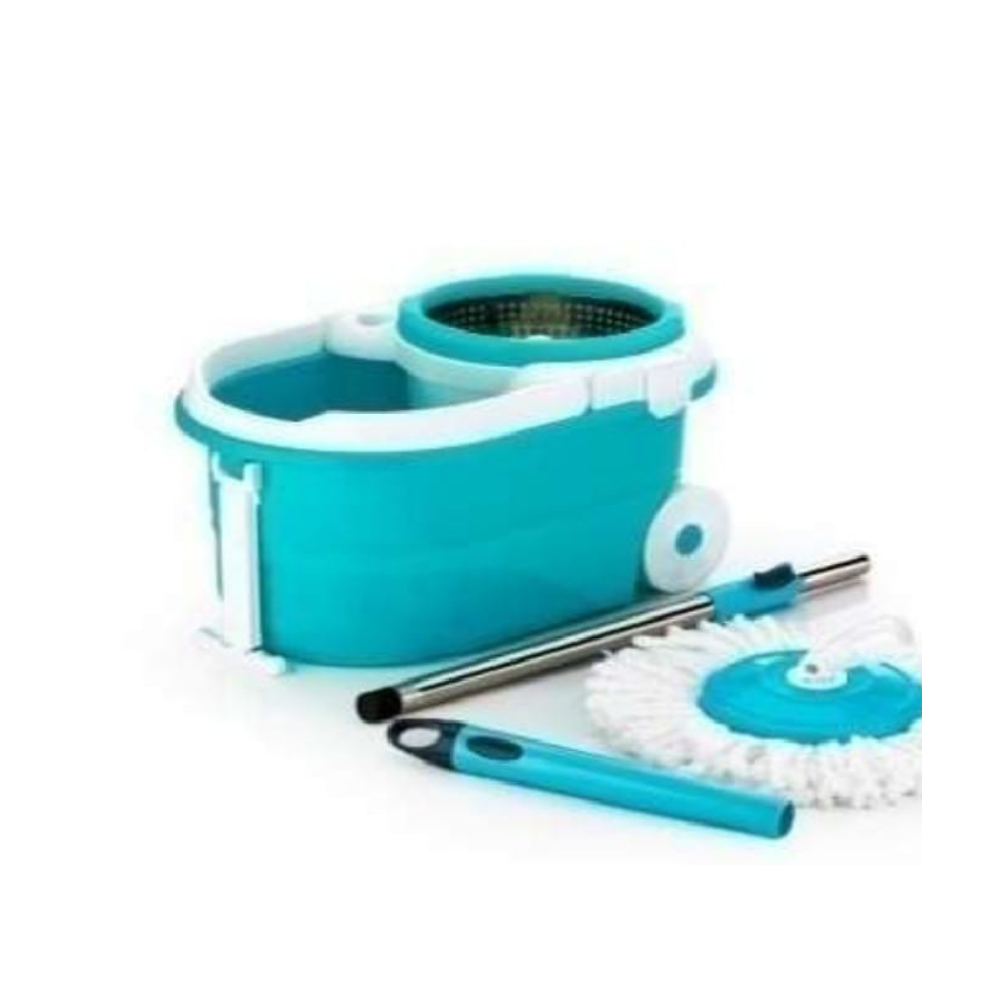 MIU Spin Mop with Big Wheels and Stainless Steel Wringer
